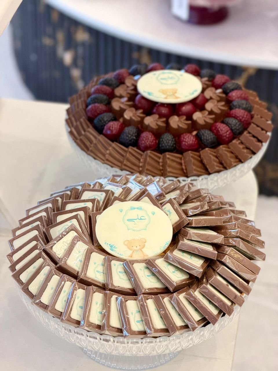 شوكلت بلجيكي مع طباعة الاسم 1 كيلو